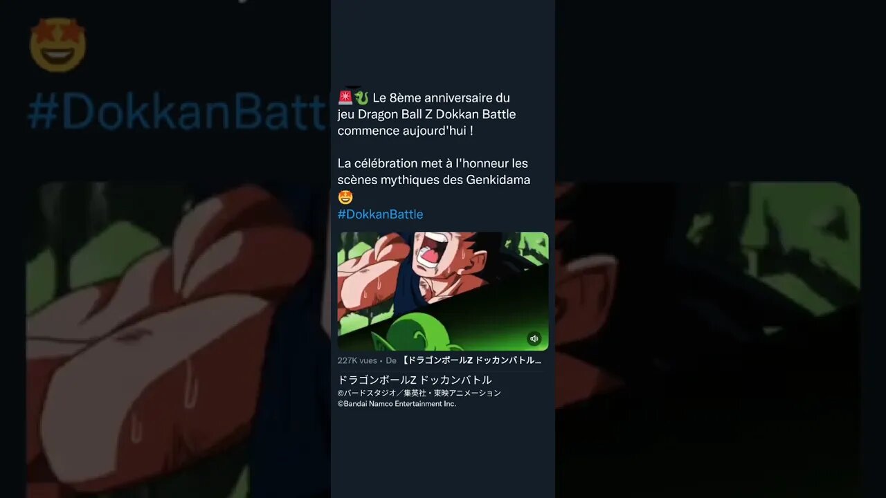 Le 8ème anniversaire du jeu Dragon Ball Z Dokkan Battle commence aujourd'hui !