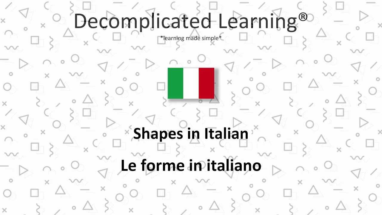 Shapes in Italian