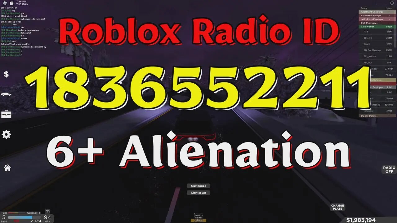 Alienation Roblox Radio Codes/IDs