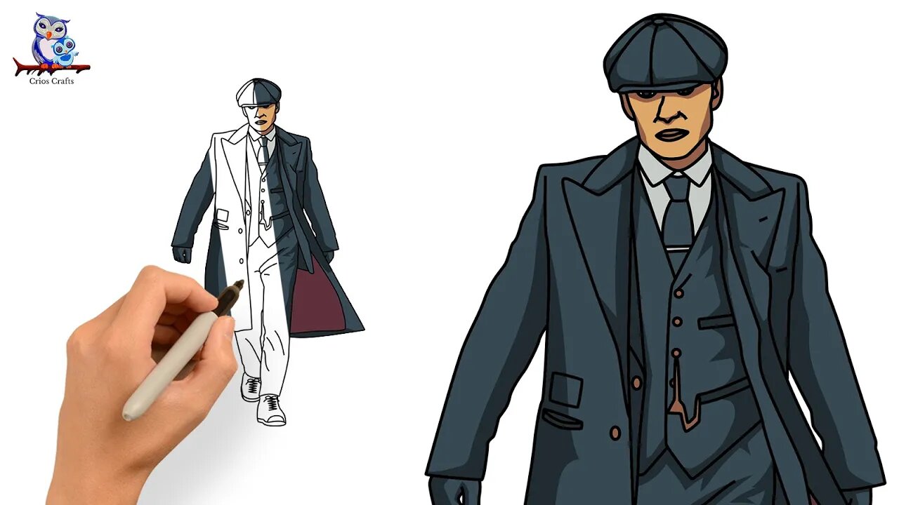 How to Draw Tommy Shelby - Peaky Blinders