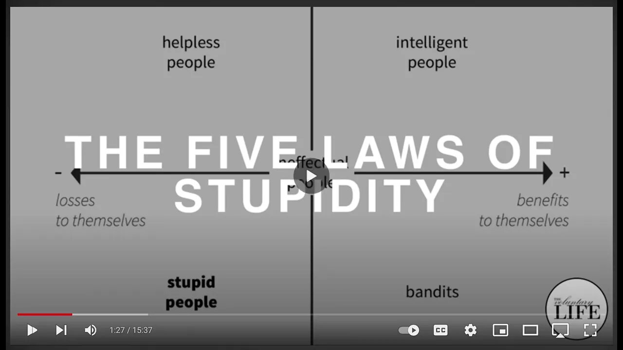 The Five Laws Of Stupidity | Mystery School