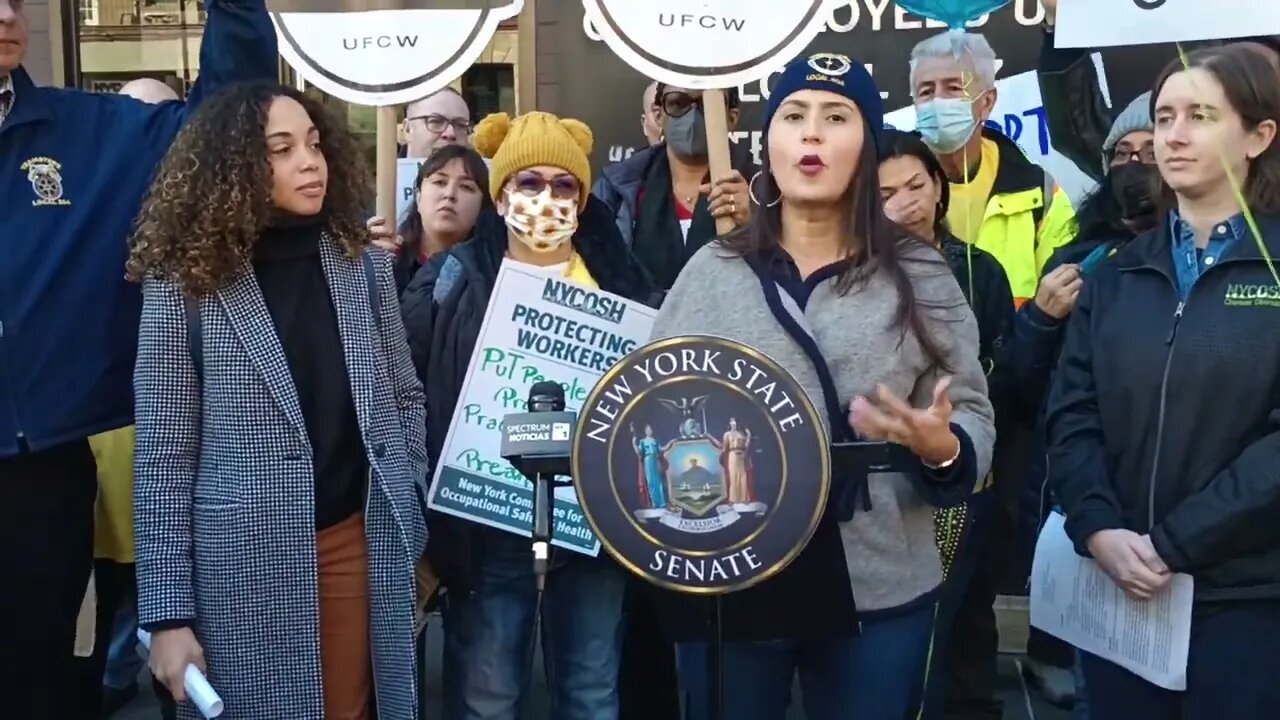 Protest workers from Extreme Temperatures Rally 216 West 14th St 2/10/23 JESSICA RAMOS/LATOYA JOYNER