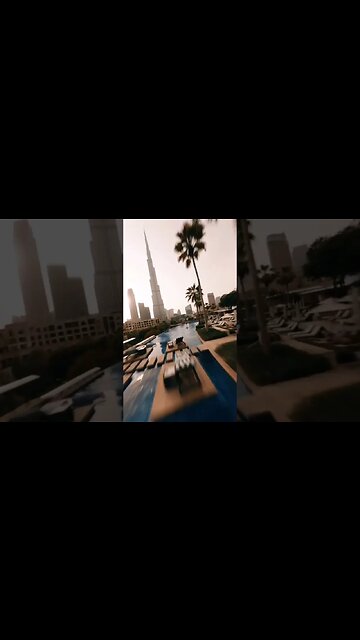 Spectacular drone flight over downtown Dubai