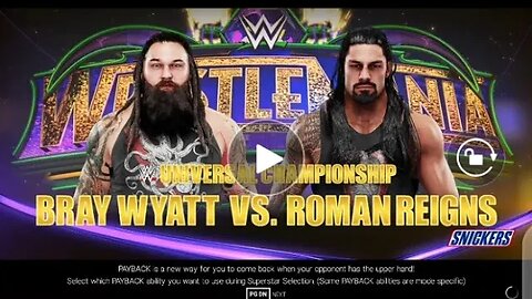 WWE 2K23 Roman Reigns VS Bray Wyatt Universal Championship #gaming