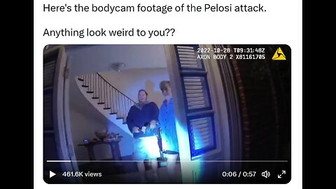 🟨這是佩洛西襲擊事件的隨身攝像頭視頻
