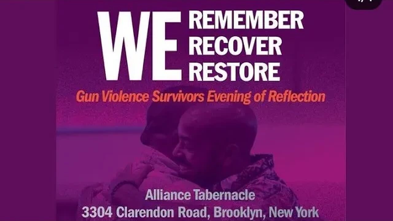 The We Remember We Recover We Restore Gun Violence Survivors Evening of Reflection event