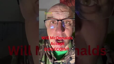 Will McDonalds Accept DOGECOIN? #crypto #dogecoin #elonmusk #rumble #walken #wlkn #binance #trading