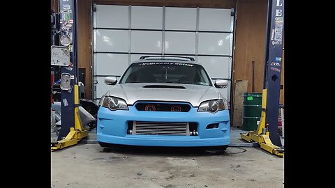 plasti diping the front bumper on the grocery getter outback xt.