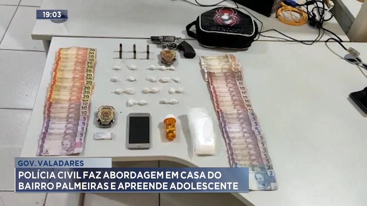 Gov. Valadares: Polícia Civil faz Abordagem em Casa do Bairro Palmeiras e Apreende Adolescente.