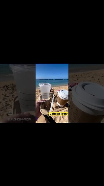 #coffeetime on the #Beach #4k #Hawaii #Oahu #waikiki