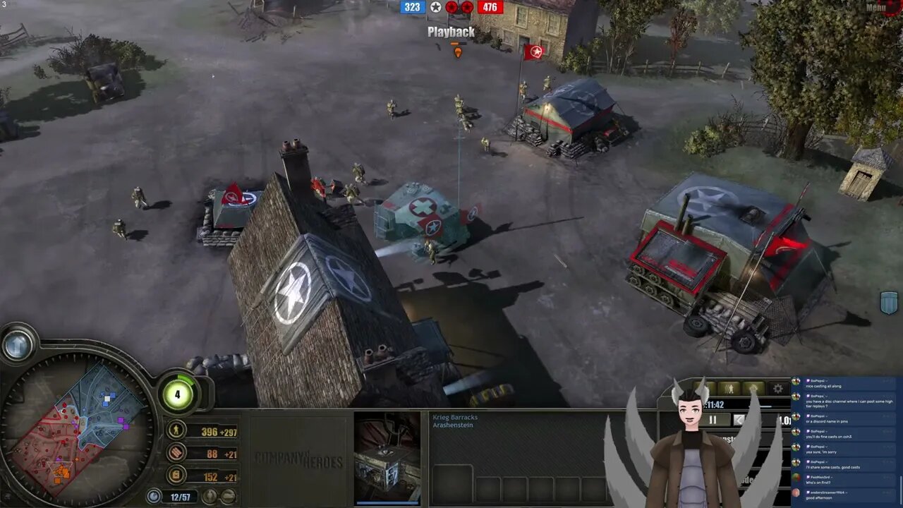 Hazeus View, Kirik516 vs Arashenstein, Joguuuhl || Company of Heroes 1