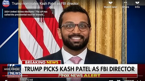 Trump update 12_01_2024...Appoints Kash Patel FBI Director.