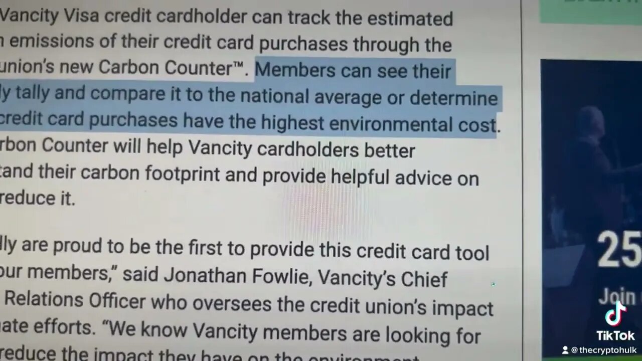 CANADA SPIES ON CRWDIT CARD “CARBON” USE!!!!