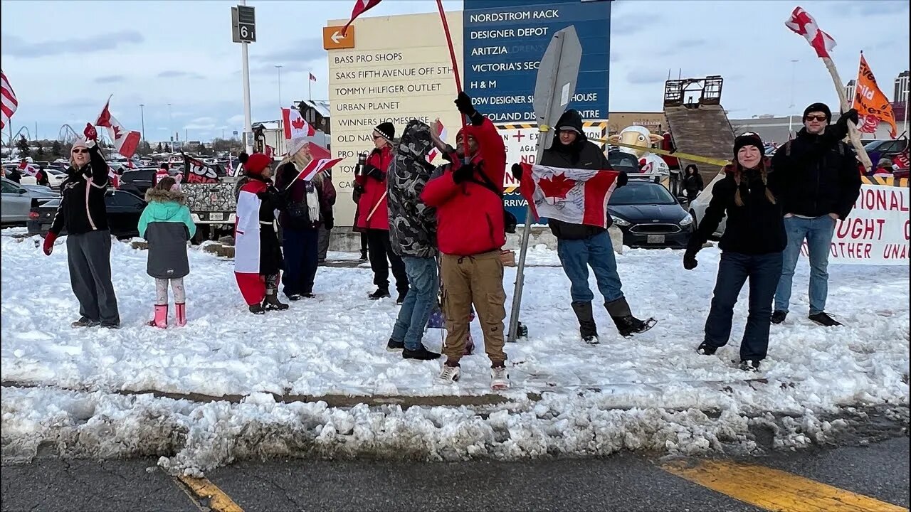 Vaughan Mills, freedom convoy, one year anniversary, freedom fighters unite