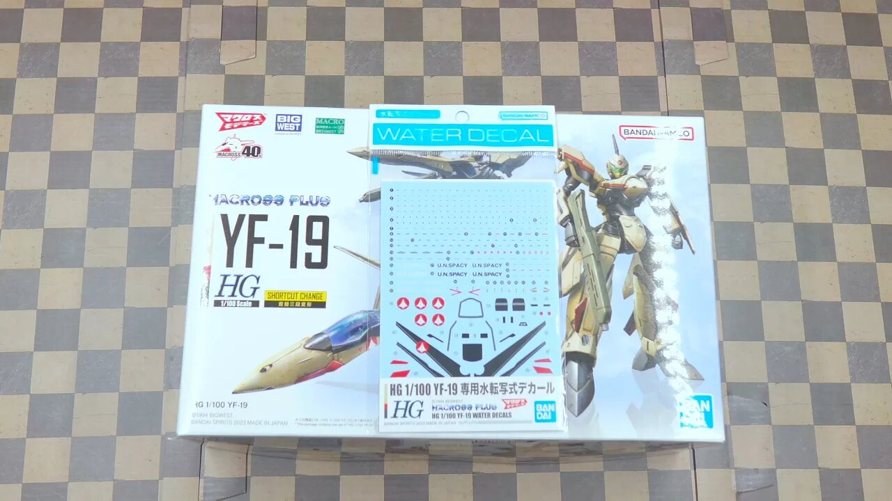 BANDAI HG 1/100 YF-19 MACROSS 40週年紀念! MANUAL,WATER DECALS & UNBOXING