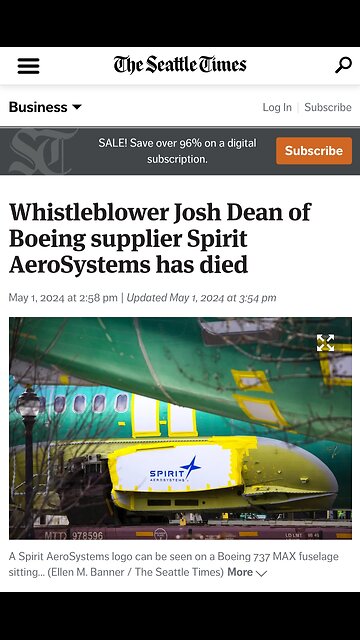 Another Boeing Whistleblower Bites The Dust Of "A Sudden Fast Spreading Infection"