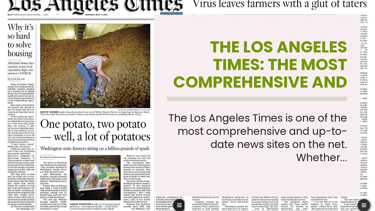 The Los Angeles Times: The Most Comprehensive and Up-to-date News Site on the Net