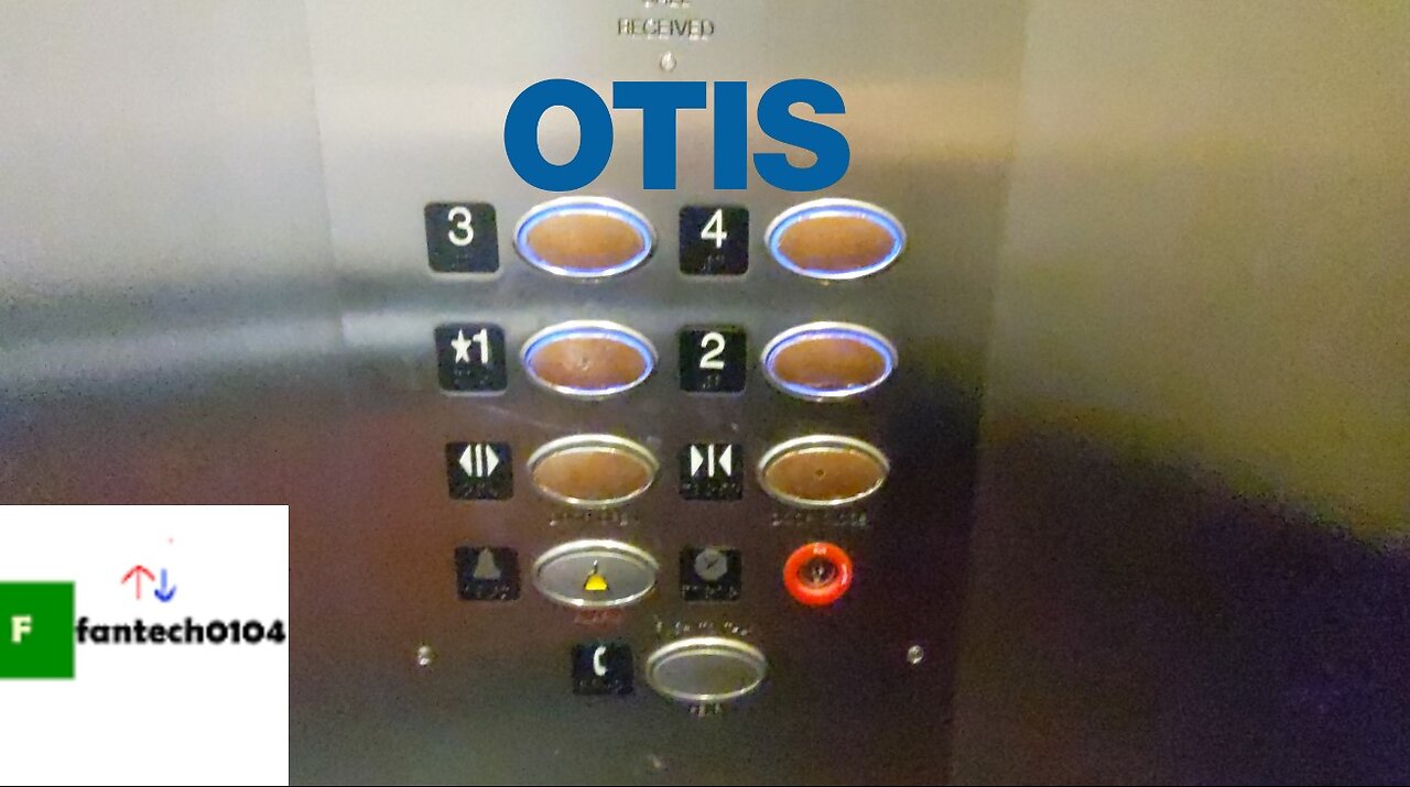 An Otis hydraulic elevator that was modernized with a very cool fixture panel