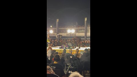 Moose Doing 5 Knuckle Shuffle on Jay Lethal - Chris Jericho Cruise 2023 4 Leaf Clover