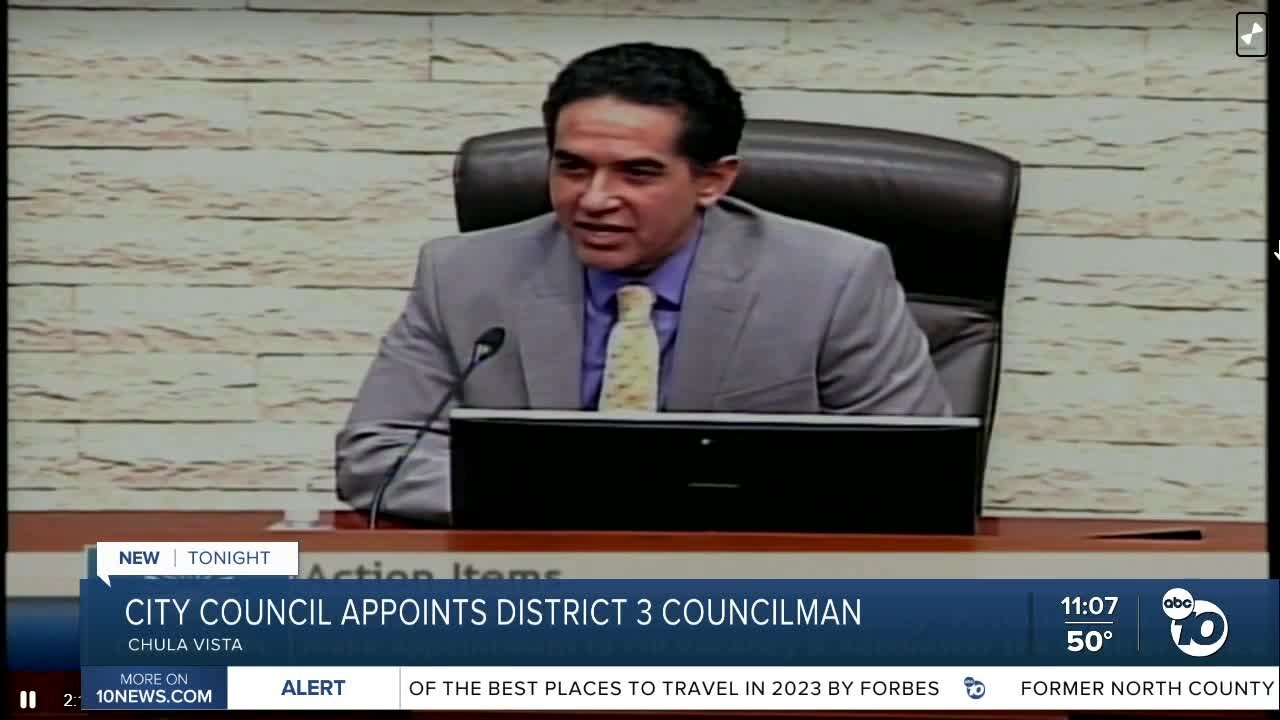 Chula Vista City Council appoints District 3 councilman