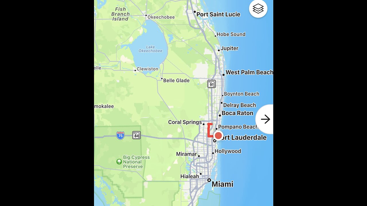 Driving from Coconut Creek (Tradewinds Park & Stables) to Fort Lauderdale Beach