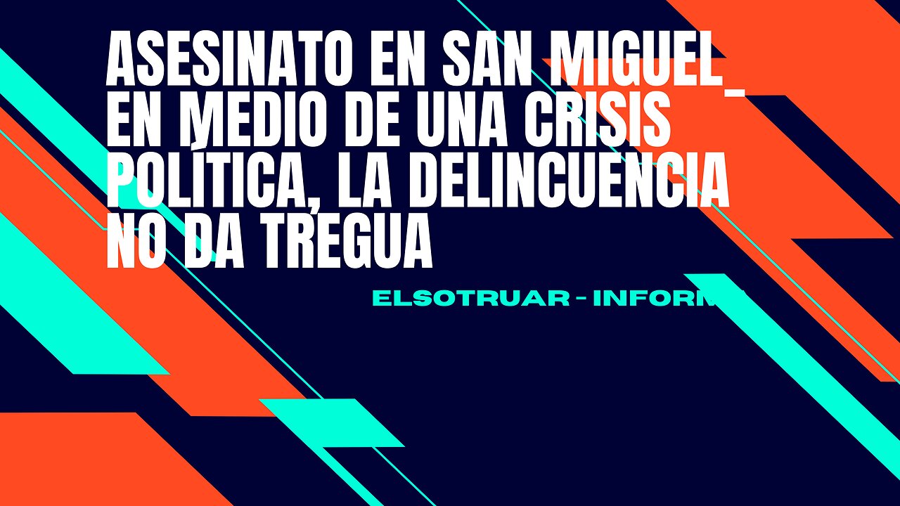 Asesinato en San Miguel_ En medio de una crisis política, la delincuencia no da tregua