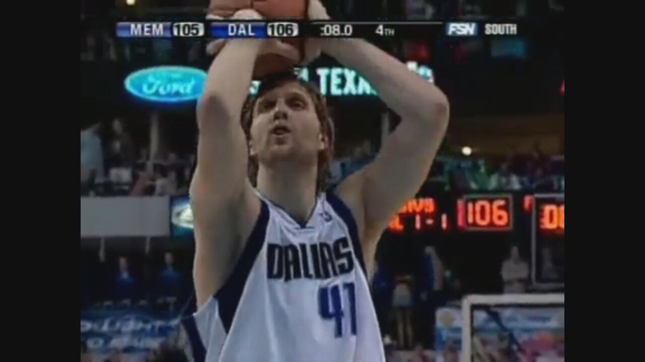 Dirk Nowitzki 21 Points Vs. Grizzlies, 2007-08.