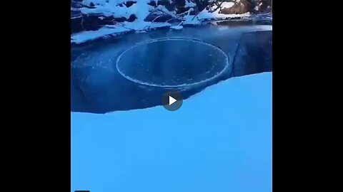 A perfectly round circle has formed on the Betra River in Russia. What could’ve caused this?