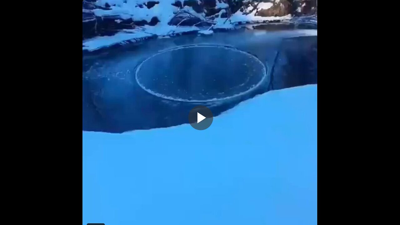 A perfectly round circle has formed on the Betra River in Russia. What could’ve caused this?