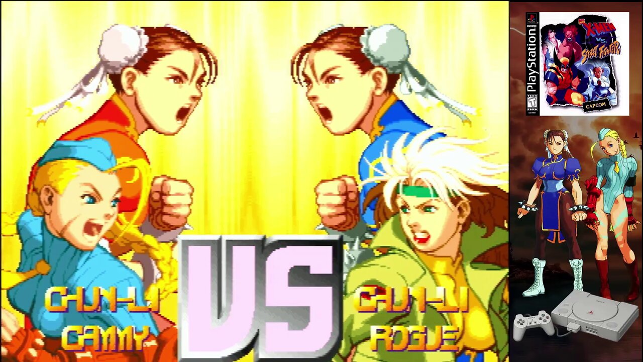 X-Men vs. Street Fighter (Sony PlayStation) - Chun-Li/Cammy vs. Chun-Li/Rogue