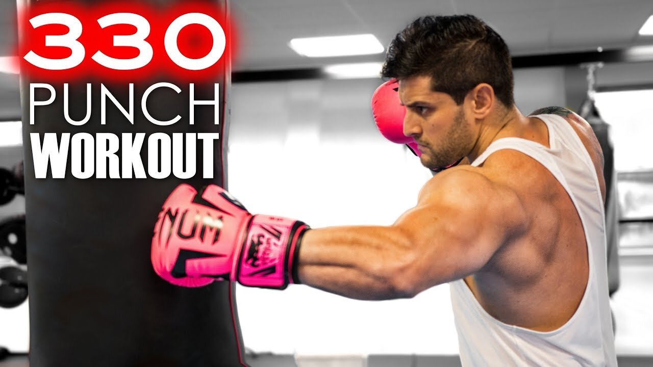 330 PUNCH WORKOUT CHALLENGE | Build MUSCLE - SPEED - POWER | Heavy Bag Combos | Lex Fitness