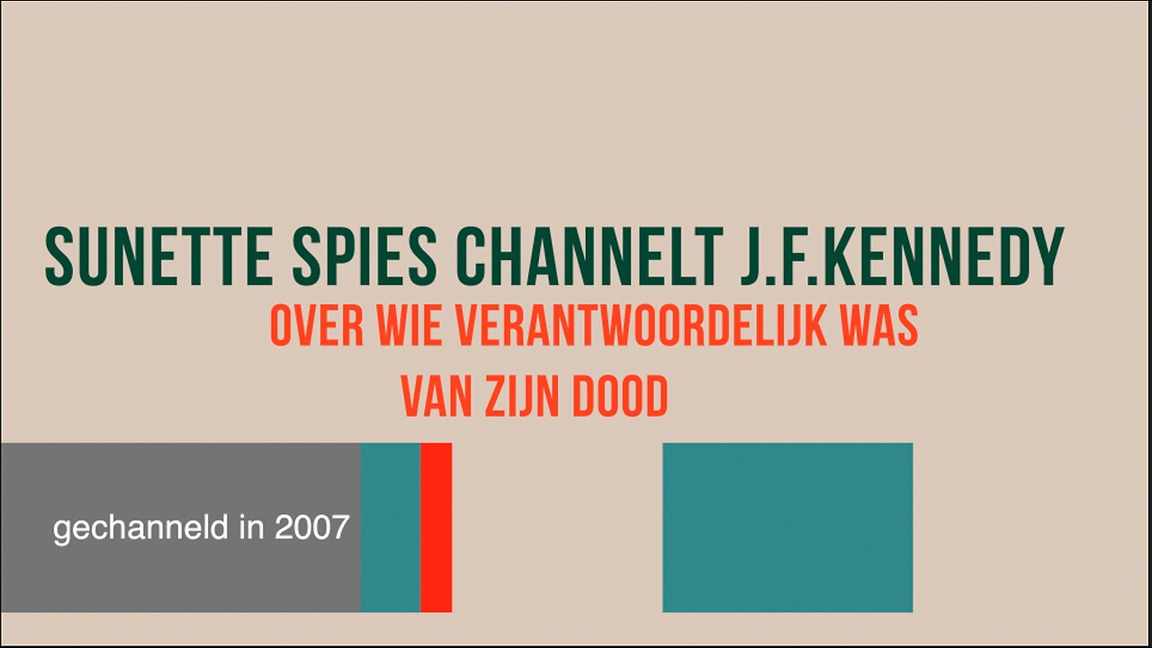Sunette Spies - 2007 - channelt J.F.Kennedy i.v.m. zijn dood