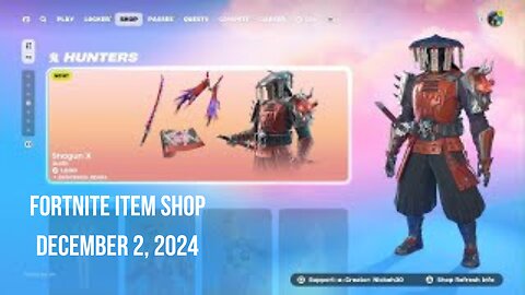 Fortnite Item Shop|December 2, 2024(*New* Shogun X Bundle)