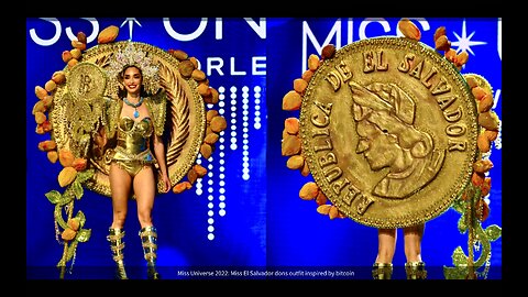 Russia Loves USA El Salvador Beauty Queen Bitcoin Costume Dazzles Audience At Miss Universe Pageant