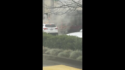 Random car catches fire..