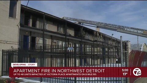 Apartment fire in northwest Detroit