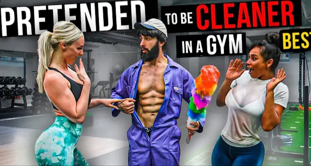 CRAZY CLEANER surprise GIRLS in a GYM prank ft. NOEL DEYZEL #4 | Aesthetics in Public