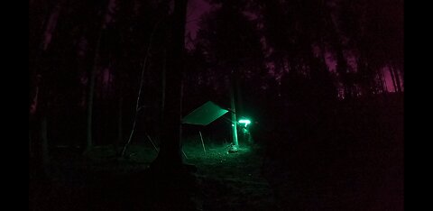 Putting up a tarp at night. Nightlapse. GOPRO 18th Jan 2023