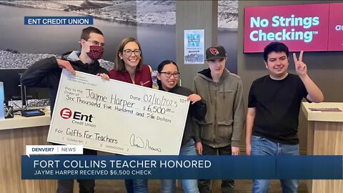 Ft Collins teacher Jayme Harper honored