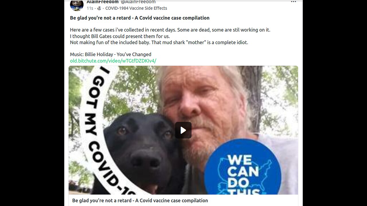 Be glad you're not a retard - A Covid vaccine case compilation