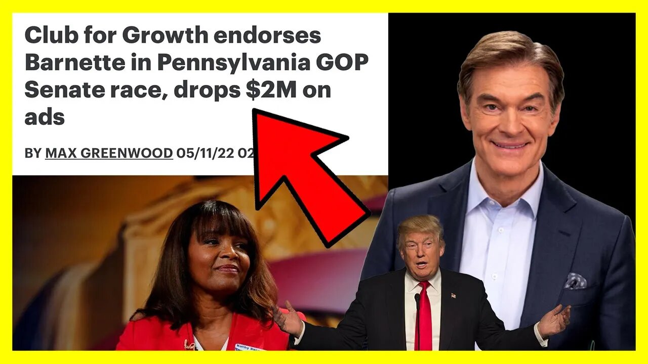 Trump Wanted “Globalist” Club For Growth To Back Globalist Dr. Oz Over Kathy Barnette! QUICK REPORT.