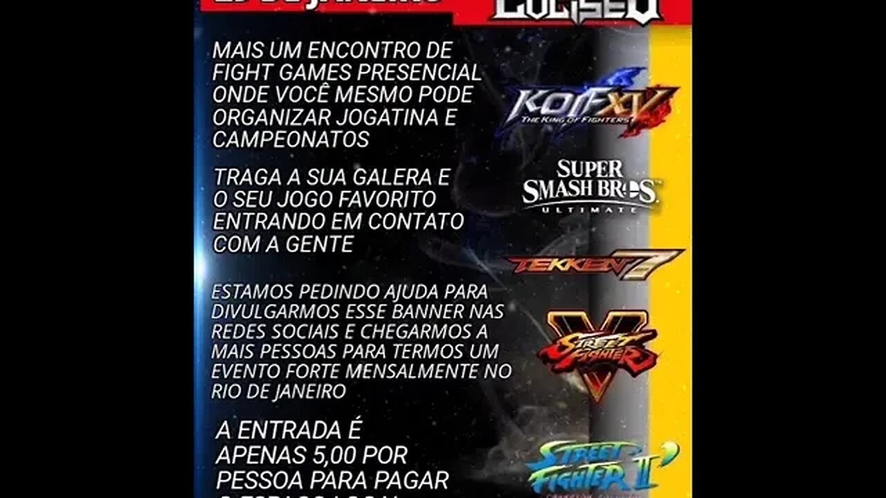 🕹🎮29 de Janeiro, Mais um encontro de FIGHT GAMES presencial