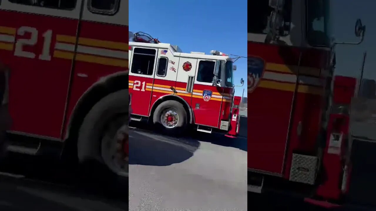 FDNY Truck 21 taking in a run West Side Highway #1075 #fire #jobtown #allhands #firefighter #fdny