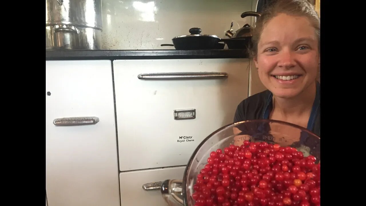 Home Made Cranberry Juice Using the Wood Cook Stove