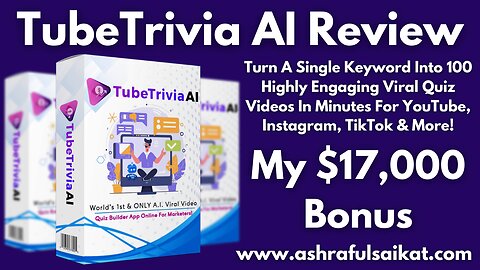 TubeTrivia AI Review - Create Viral Quiz Videos In Minutes (Ram Rawat)