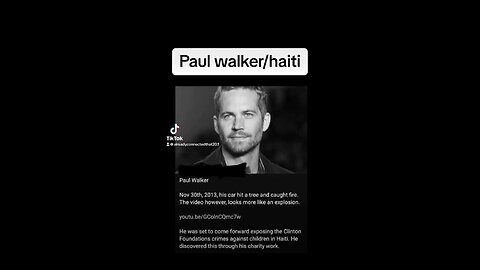 They Got Paul Walker/Haiti cover up