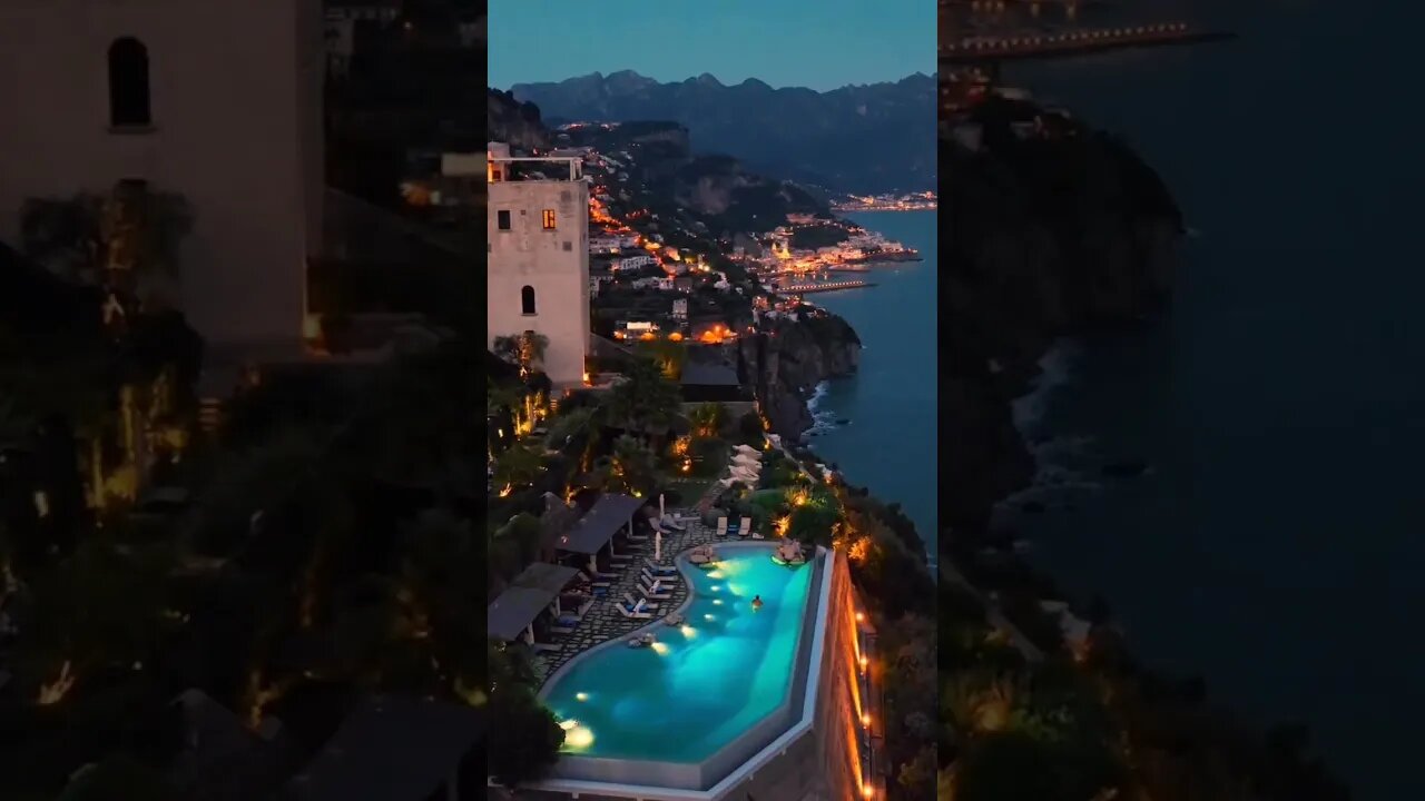 Soothing evening in a luxury hotel in the town of Amalfi