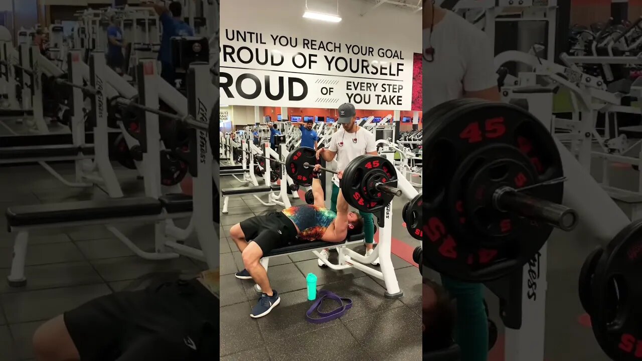 345lb Bench Press PR #throwback #benchpress