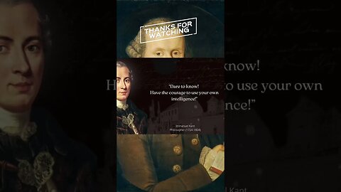 Immanuel Kant revealing a secret!