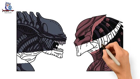 How to Draw Alien Vs. Predator - Step by Step